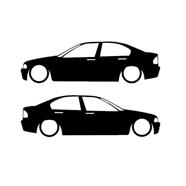 BMW E46 Saloon Lowered Outline